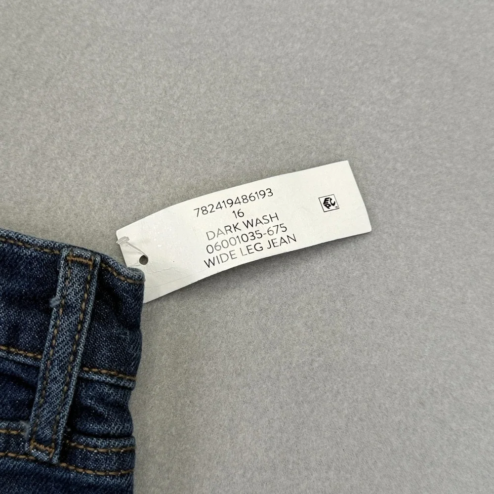 Nine West Womens Wide Leg‎ Jeans Size 16 High Rise Baggy Stretch Studded NWT - Picture 14 of 16
